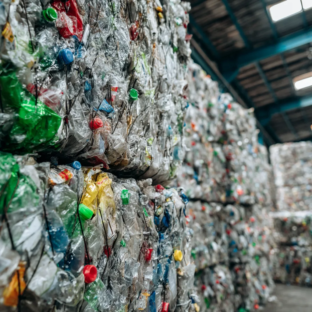 Belediye katı atık kollarından yapay zeka destekli optik ayırıcı tarafından işlenen PET ve HDPE plastiklere odaklanarak geri dönüştürülebilir malzemeleri ayırdık.